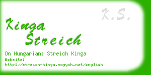 kinga streich business card